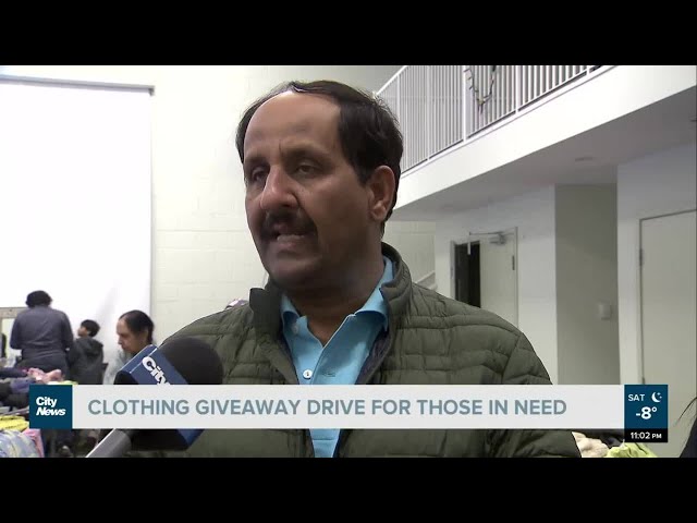 Clothing giveaway drive in Calgary for those in need