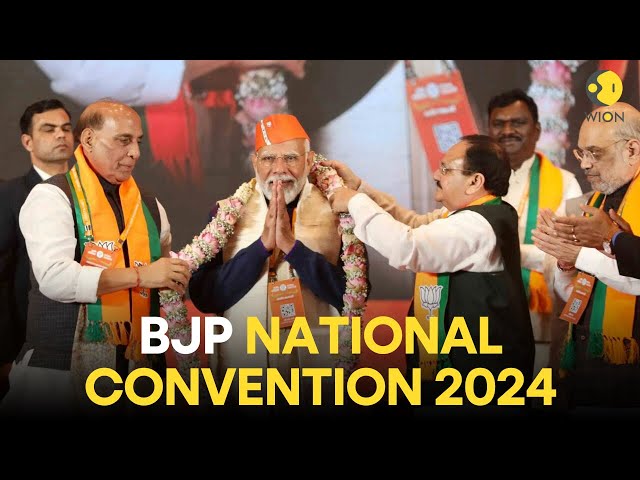 LIVE: HM Amit Shah addresses at BJP National Convention 2024 | Bharat Mandapam