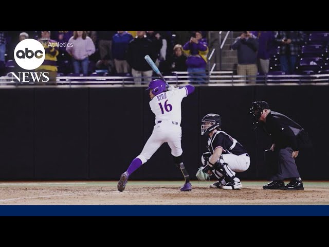 First D1 college baseball player with a prosthetic leg takes the field