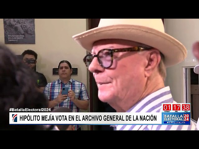 #BatallaElectoral2024: Momento en que Hipólito acude a votar y deja la cédula