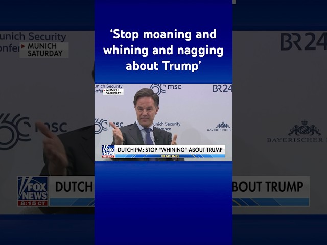 Dutch PM urges fellow European leaders to stop ‘whining’ about Trump. #shorts