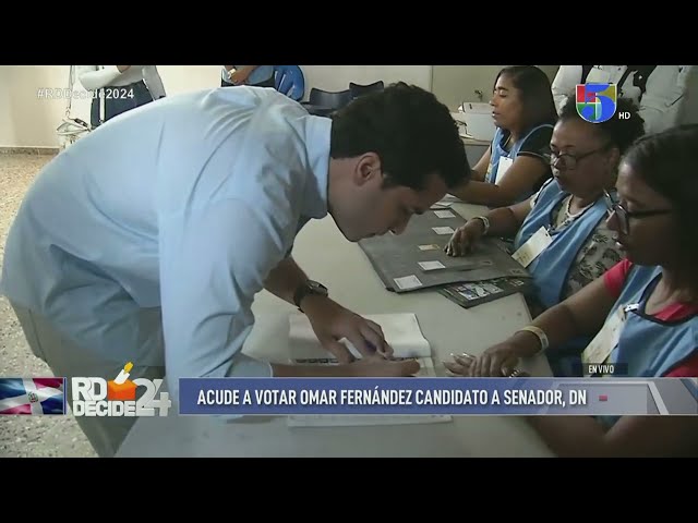 OMAR FERNÁNDEZ CANDIDATO A SENADOR EJERCE SU VOTO | RD DECIDE 2024