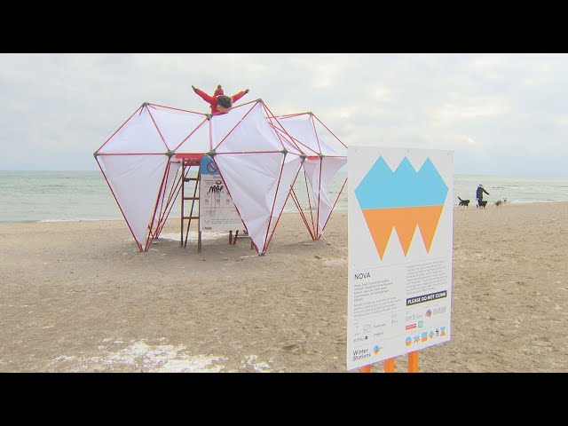 Winter Stations art exhibit opens on the beach