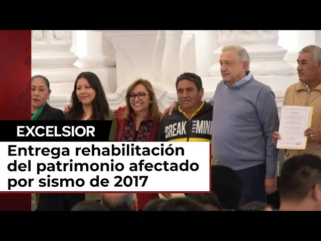 López Obrador entrega obras del patrimonio cultural en Tlaxcala