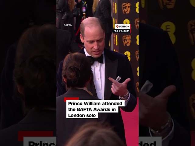 Prince William attends the BAFTA Awards solo.