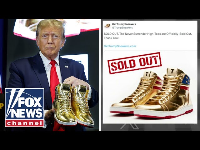 'GOLDEN TICKET': Trump's official sneaker sells out hours after release