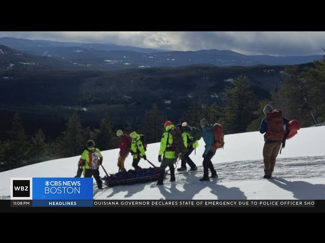 Injured Massachusetts woman rescued from icy New Hampshire mountain