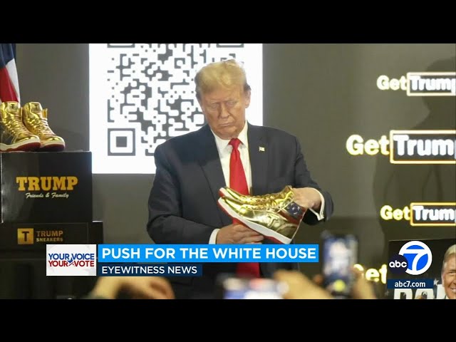 Trump launches sneaker line while on campaign trail