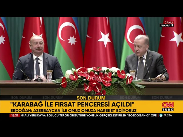 Cumhurbaşkanı Erdoğan ve Aliyev'den Ortak Açıklama! Erdoğan: "Karabağ İle Fırsat Penceresi