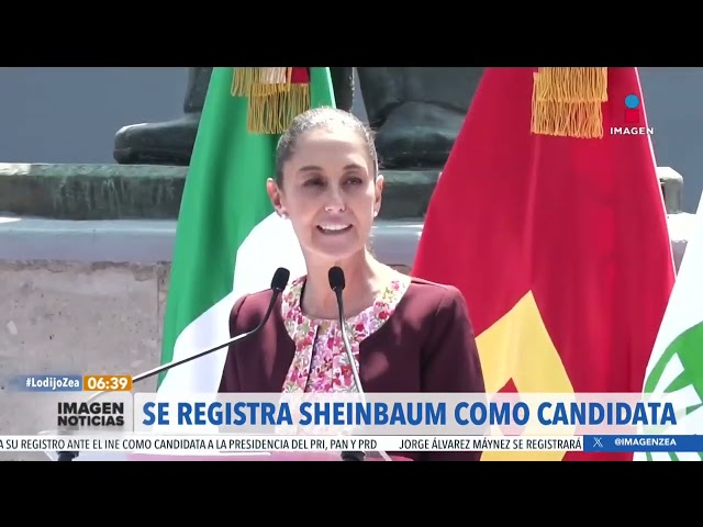 Claudia Sheinbaum se registra como candidata presidencial | Noticias con Francisco Zea