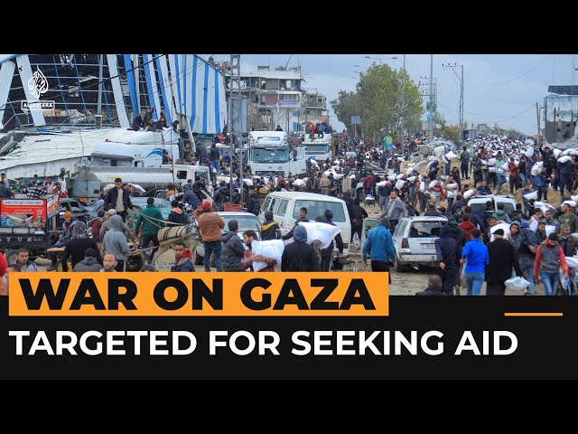 Israeli army fires on crowds of hungry Palestinians waiting for aid | Al Jazeera Newsfeed