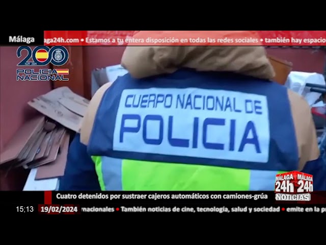 Noticia - Cuatro detenidos por sustraer cajeros automáticos con camiones-grúa