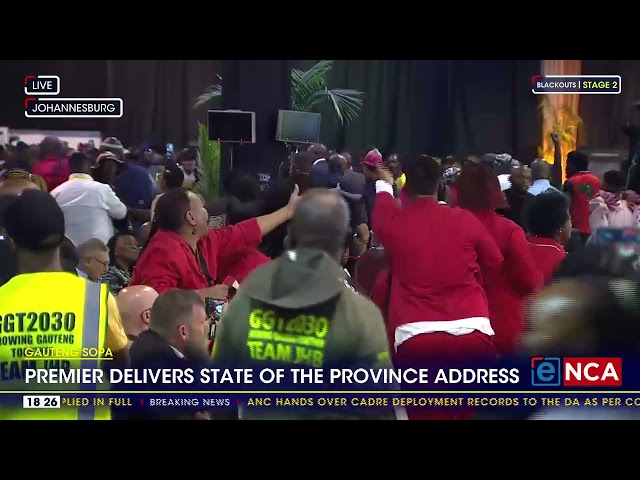 Chaos erupts at the Gauteng State of the Province Address