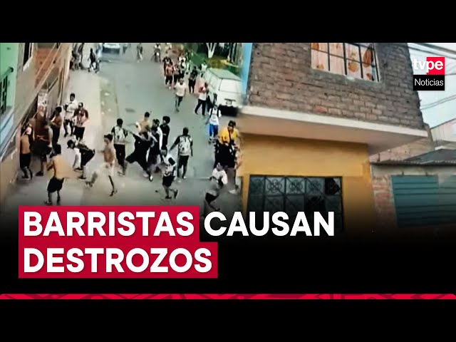 Rímac: 'barristas' causan destrozos en viviendas previo al partido Universitario vs Melgar