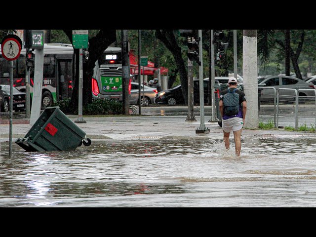 Sao Paulo lashed by heavy rain, strong winds