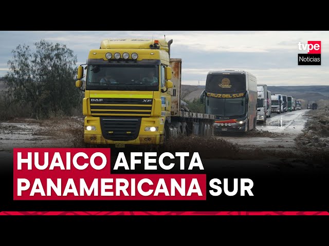 Ica: huaico afecta tránsito vehicular en la Panamericana Sur