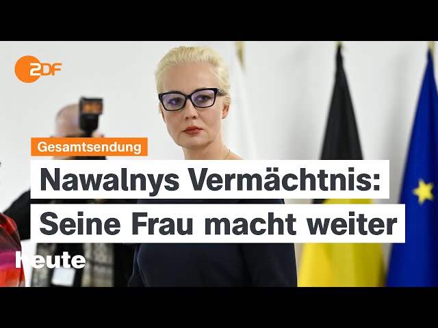 ⁣heute 19:00 Uhr vom 19.02.2024 Videobotschaft Nawalny-Witwe, Streiks ÖPNV, Jahrestag Anschlag Hanau