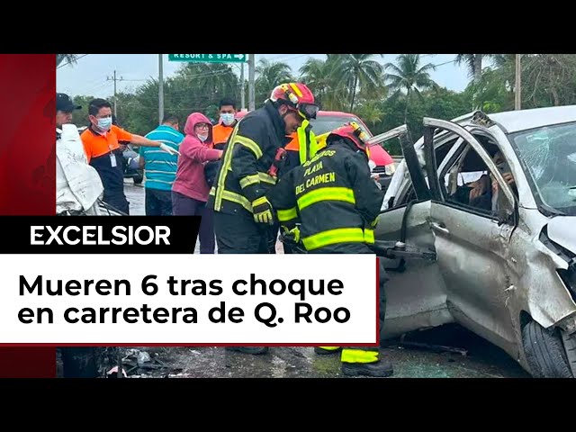 Mueren cinco argentinos y un mexicano en un accidente en Quintana Roo