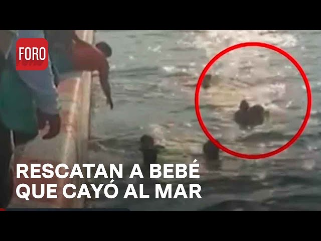 Bebé cae al mar cuando su carriola fue arrastrada por el viento en malecón de Veracruz