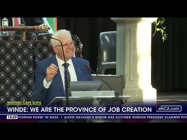 Western Cape SONA | 'We are the province of job creation' - Winde