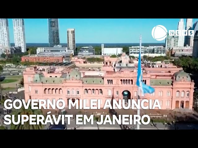 Governo de Milei anuncia superávit fiscal em janeiro