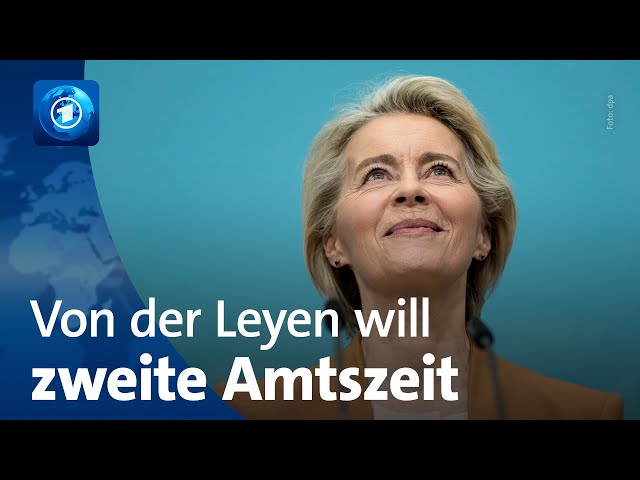 Von der Leyen strebt zweite Amtszeit als EU-Kommissionspräsidentin an