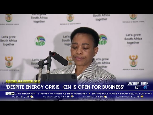 'Despite energy crisis, KZN is open for business' - KZN premier