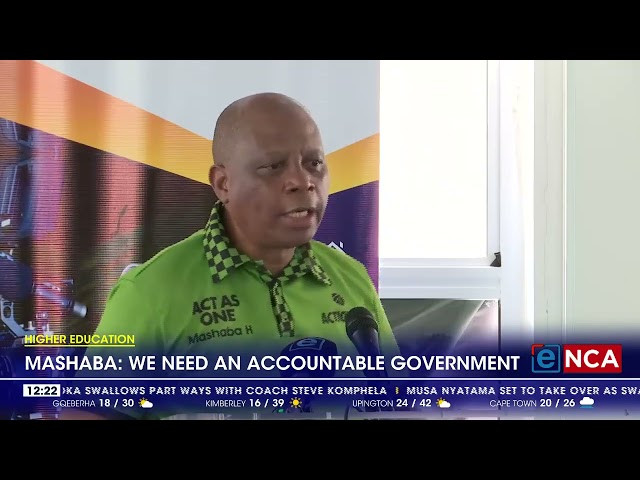 Higher Education | 'We need an accountable govt' -Mashaba