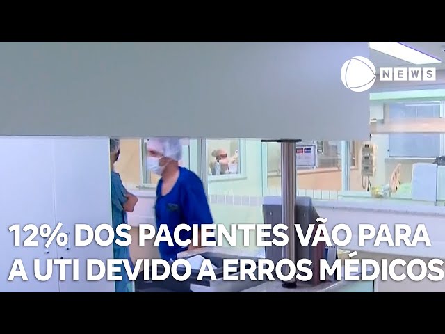 12% dos pacientes vão para a UTI devido a erros médicos