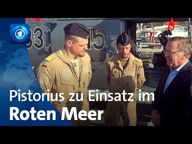 ⁣Vor Einsatz im Roten Meer: Pistorius besucht Fregatte ‚‚Hessen’’
