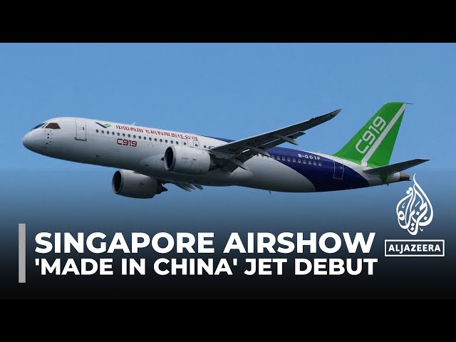 China’s C919 jetliner showcased at Singapore Airshow