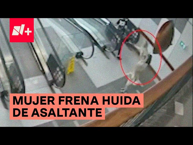 Mujer frena huída de asaltante - N+