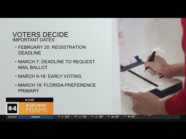 Tuesday is the last day to register to vote in the Florida Republican Presidential Preference Primar