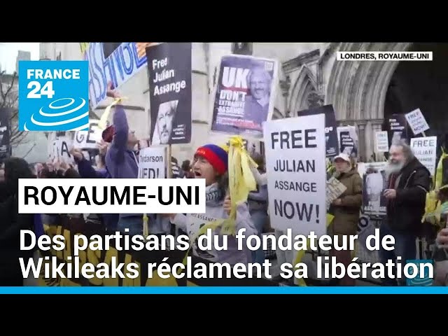 "Libérez Julian Assange" : des partisans du fondateur de Wikileaks réclament sa libération