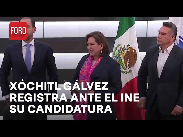 Xóchitl Gálvez se registra como candidata a la presidencia ante el INE - Las Noticias