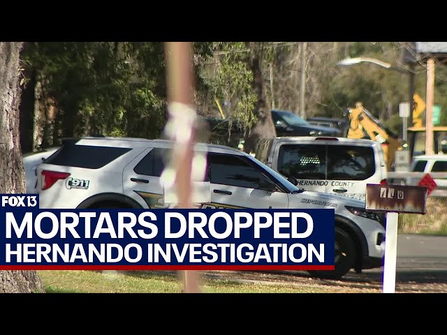 LIVE AERIAL: Mortar rounds dropped off at Hernando County Sheriff's Office for disposal