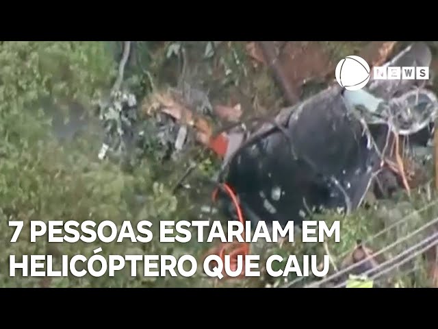 7 pessoas estariam a bordo de aronave que caiu em Barueri