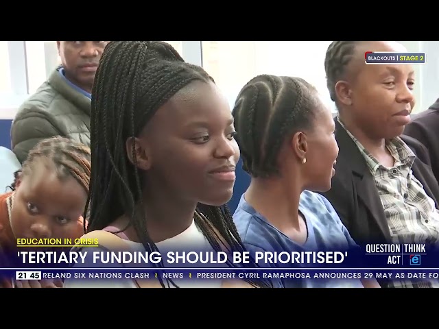 'Tertiary funding should be prioritised', says ActionSA