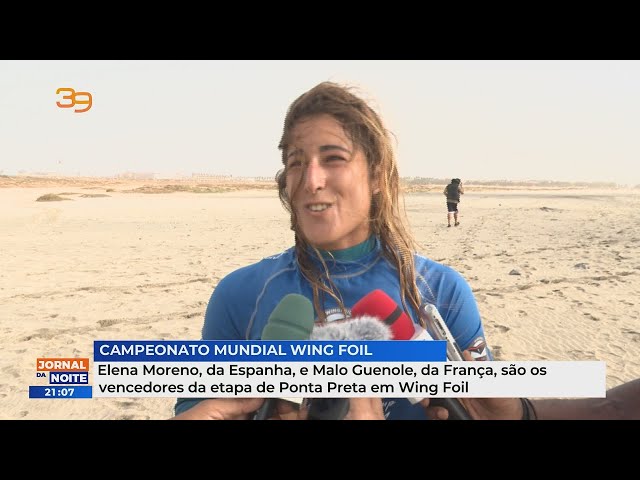 Elena Moreno (Espanha) e Malo Guenole (França) vencem etapa de Ponta Preta em Wing Foil