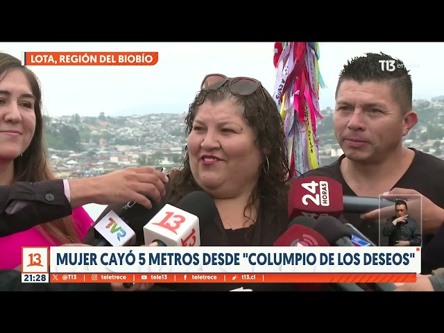 Mujer cayó cinco metros desde "columpio de los deseos" en Lota