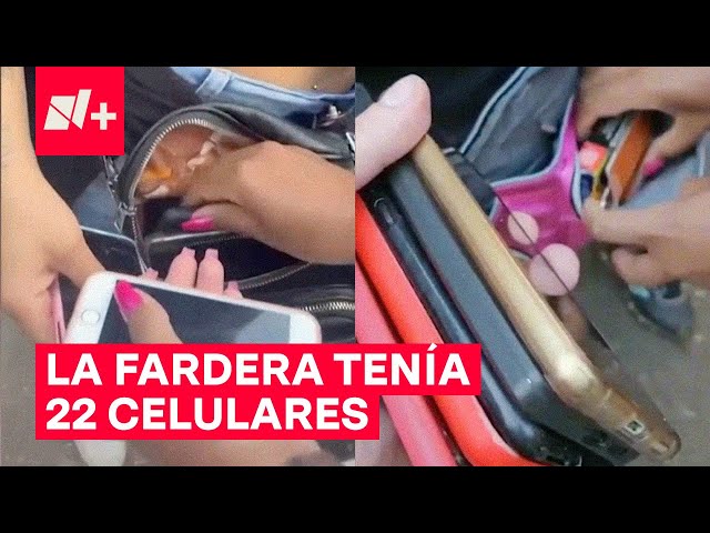 Cae banda de farderos; Una tenía 22 celulares robados - N+