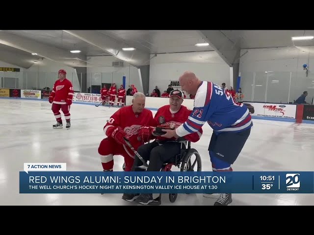 Red Wings alumni suiting up for The Well Church's annual Hockey Night in Brighton on Feb. 25