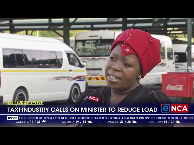 Budget speech 2024 |  Taxi industry calls on minister to reduce load