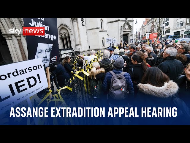 Watch live: Crowds gather outside court as Julian Assange fights extradition to the US