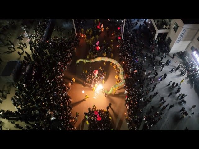 Dragon dance performance staged ahead of Lantern Festival