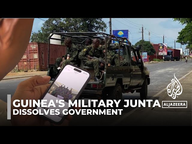 Guinea's military junta dissolves government, freezes accounts of ministers amid corruption.