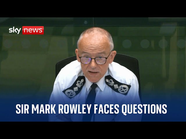 Watch live: Met Police Commissioner Sir Mark Rowley at Police and Crime Committee