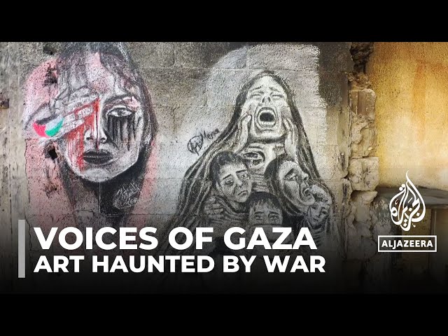 Gaza street artist draws on walls to express pain and calls for peace