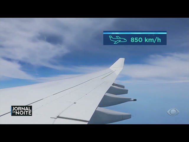 ⁣Aviões ao redor do mundo são "empurrados" por vento forte