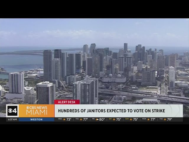 Hundreds of Miami janitors expected to vote on strike